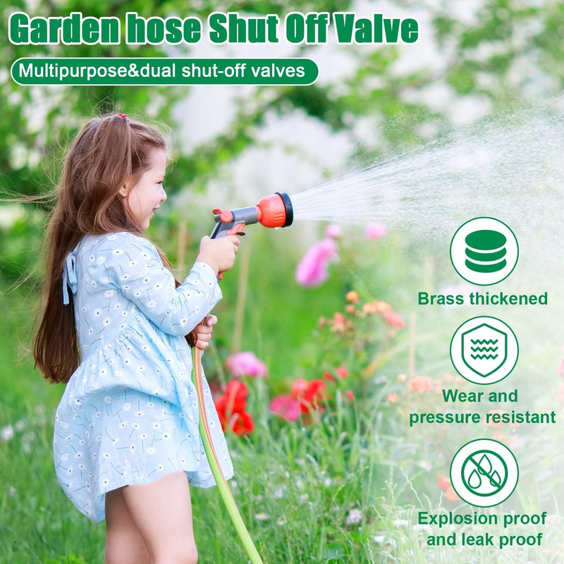 Therwen 4 Pack Garden Hose Shut off Valve Heavy Duty