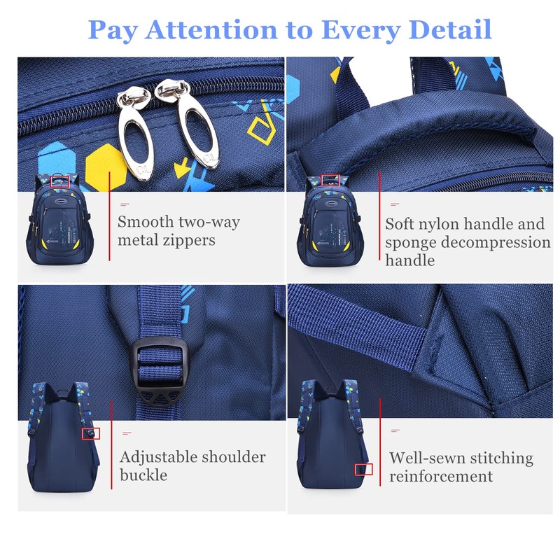 Geometric-Print Backpacks for Teen Boys School, Bookbags for Boys Elementary,