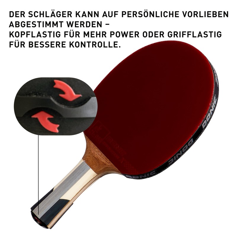 Donic-Schildkröt Waldner 1000 Table Tennis Bat, ABP Handle, Sponge 2.1