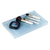 IZOD - Bathroom Set, 3pc Countertop Accessories, Vanity Tray, Covered