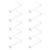 AceFun 18g Clear Nose Studs for Work School L Shape