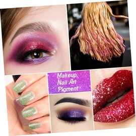 TEHAUX 12pcs Glitter Powders Sequins Nail Gems Glitter Nail Art Manicure Pigments