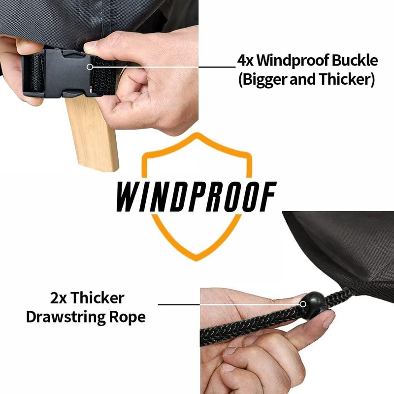 Kipiea Fire Pit Covers Round Outdoor Waterproof Fire Bowl Cover