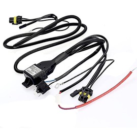 Octane Lighting 2-Headlight H4/9003 HID Headlamp Light Bulb Socket Plug Relay Wiring Harness Kit