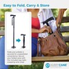 HurryCane HCANE-BL-C2 Freedom Edition Foldable Walking Cane with T Handle,