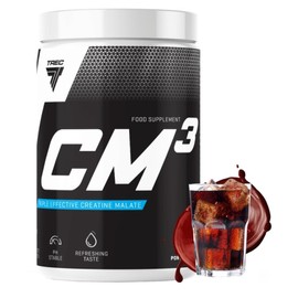 Trec Nutrition Trec Nutrition CM3 Tri-Creatine Malate Powder for Performance and Muscle Power | 6650 mg Creatine Per Serving | Made in EU (500g, White Cola)