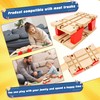 Hoarost 2 Pcs Wooden Train Track Expansion Packs 2-Level Overpass