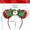 Christmas Mouse Ears Headband Sequins Bow Hair Bands Glitter Santa