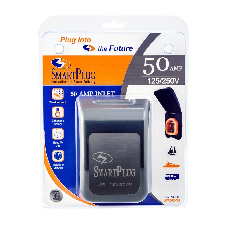 SmartPlug BM50PB Non-Metallic Inlet and Cover Assembly - 50 Amp,