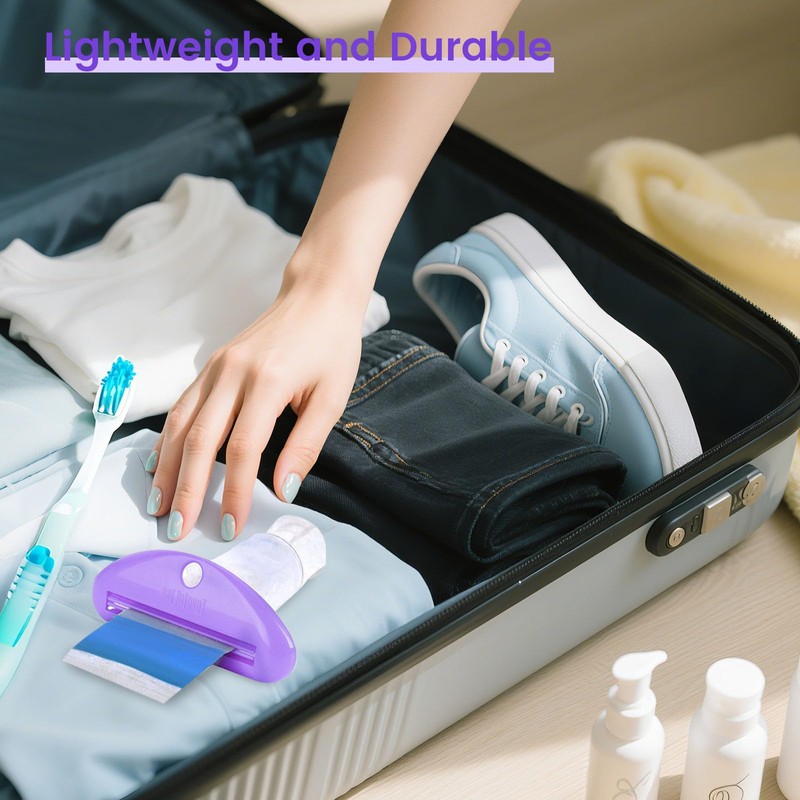 LOVEINUSA Toothpaste Tube Squeezer Dispenser, 4PCS Hanging Tooth Paste Clips