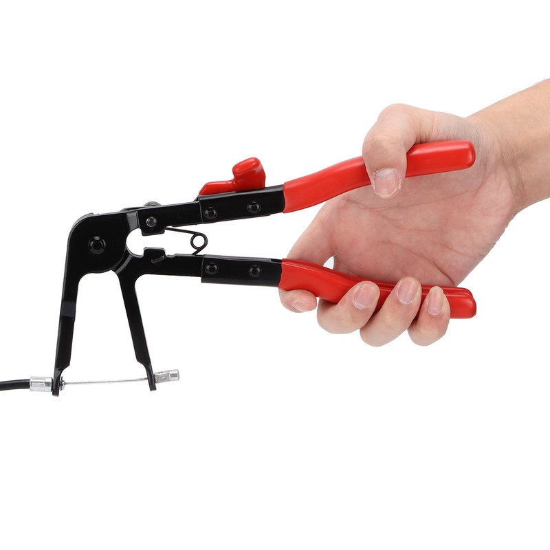 Flexible Wire Hose Clamp Plier Steel RustProof Red Black Automobile