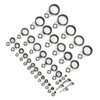 37Pcs Fishing Rod Guides Top Tip Ring Telescopic Surf Casting