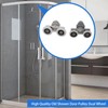 Leliafleury 4PCS Double Sliding Roller 19mm Shower Door Rollers Shower