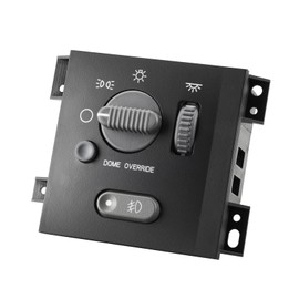 Headlight and Fog Light Switch for 1998-2004 Chevy Blazer S10 Pickup, 1998-2001 GMC Jimmy, 1998-2004 GMC Sonoma, 1999-2001 Oldsmobil Bravada - HeadLamp Dome Lamp Control, 15029237, 15755954