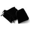 Gelirda 50pcs 12x10cm Black Velvet Drawstring Pouch Jewelry Pouches Small