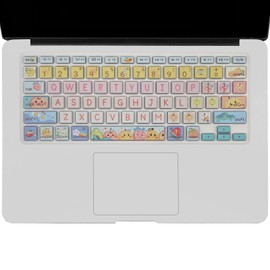 WSLUCKO Silicone Keyboard Cover Skin for Old MacBook Air 13.3 inch (A1466/A1369), MacBook Pro 13.3''(A1278/A1425/A1502), MacBook Pro 15''(A1286/A1286) and MacBook Pro 17''(A1297),Cute Fruits