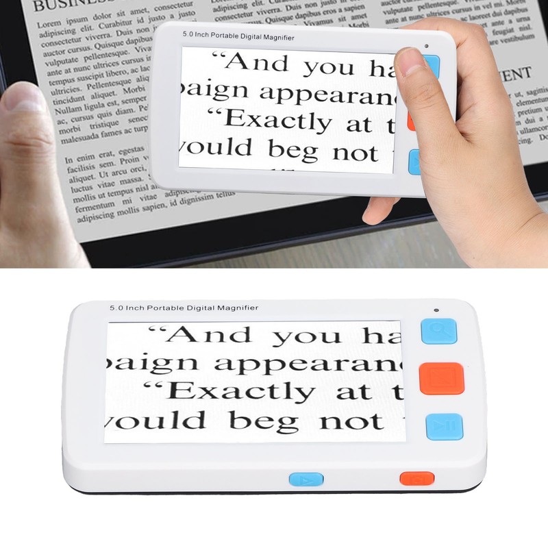 5.0in Electronic Digital Magnifier Portable Reading Aid 4X‑32X Zoom 17
