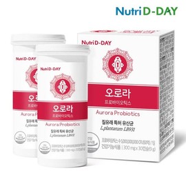 Nutri-Day 뉴트리디데이 오로라 프로바이오틱스 질유래유산균 2개 총60캡슐 NutriDay Aurora Probiotics Vaginal-derived Probiotics 2 Packs Total 60 Capsules
