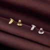 DELECOE 14K White Gold Bullet Locking Earring Backs for Diamond