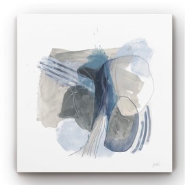 Renditions Gallery Canvas Home Decor Rustic Stone Ellipses Abstract Wall Art Paintings for Dining Kitchen Home Decor - 24"x24" LT34