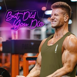 But Did You Die Neon Signs for Wall Decor,Red LED Sign,Neon Light Sign for Room Decor,Neon Lights for Bedroom,Office,Gym Room