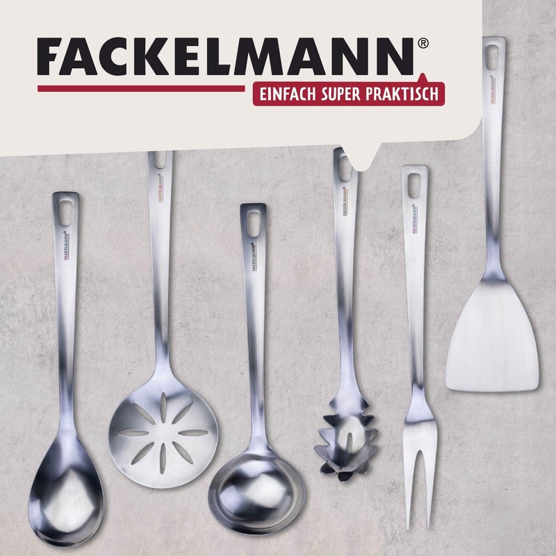 Fackelmann Essential Stainless Steel Strainer Spoon - Ideal for Dumplings,