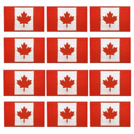 12PCS Canada Leaves-Flag Patch Tags - Canada Leaves Patch Canadian Flag Maple Leaf Patch Canada Tactical Morale National Emblem Patch