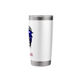 Messy Bun Australia Flag Proud Australian Girl Stainless Steel Insulated Tumbler