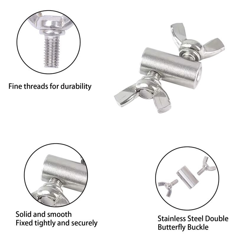 5 Pcs Wire Rope Clips, Stainless Steel 304 Hole Wire