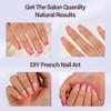 Misssix XBASICTIPS Uñas postizas francesas, 150 unidades, uñas postizas rosas