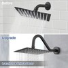 NearMoon J Shaped Shower Extension Arm, Stainless Steel Shower Head