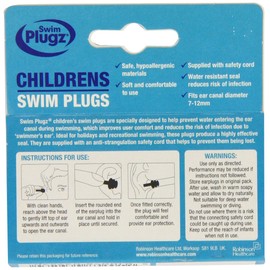 Swim 1 Pair Plugz Child Swimming Earplugs - Pack of 1