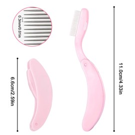 Cipszoely Eyelash Comb Eyelash Seperator Eyebrow Comb, Multifunctional Folding Lash Comb Lash Separator Brow Comb, Portable Eyelash Comb Separator for Girls Women Travel Making Up Supplies