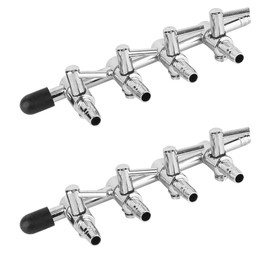 WanFengXue 2Pcs Aquarium Air Flow Control Valve Lever Distributor Chromium Copper Four Hole Splitter Aquarium Air Tube for Fish Tank Air Flow Control