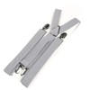 Alizeal Solid Skinny Suspenders X Shape for Men with 4