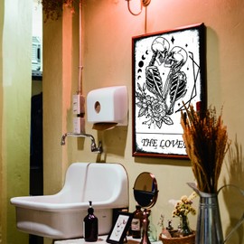 Doguiei Gothic Decor The Lovers - Letrero de metal para decoración de pared para sala de estar, recámara, regalo gótico, 8 x 12 pulgadas