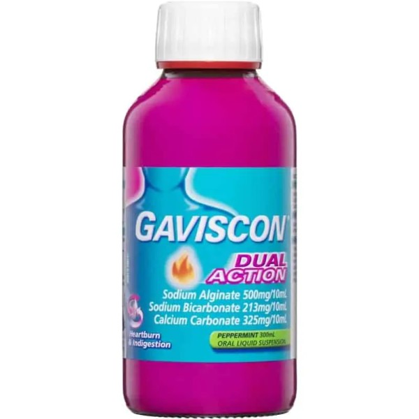 Gaviscon Dual Action Heartburn & Indigestion Liquid Peppermint 300ml