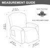 Gennia Waterproof Recliner Chair Cover,Stretch Reclining Sofa Covers with Pockets,Washable