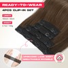 NTYNTY Clip in Hair Extensions, 4PCS 16 Inch Clip in