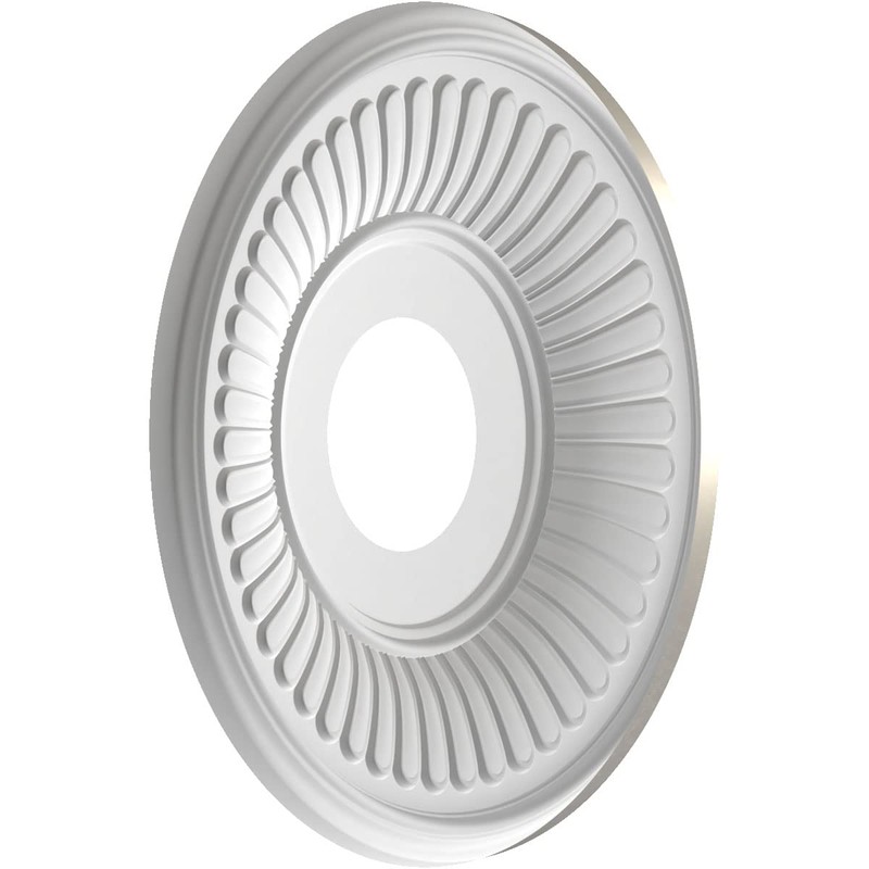 Ekena Millwork CMP13BEBAL Berkshire Thermoformed PVC Ceiling Medallion (Fits Canopies