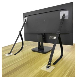 4 Pcs Adjustable TV Safety Straps, No-Drill TV Anchor for Baby Proofing, Prevent Furniture Falling and Anti Tip, TV Straps Safety for Flat Screens, Adhesive Cabinet to Wall Straps