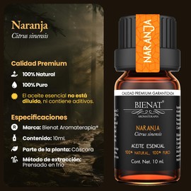 Bienat Aromaterapia Aceite Esencial de Nueva Naranja 10mL