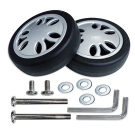 SXNING Luggage Suitcase Replacement Wheels Mute Caster Suitcase Rubber Swivel Caster Wheels Bearings Repair Kits (2PCS 60x15mm), Black