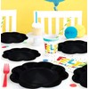SietDESEO 50 Pieces Black Paper Plates 7 Inch