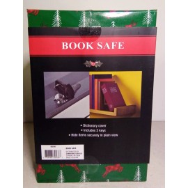 The New English Dictionary Secret Book Safe With Key Lock Burgundy