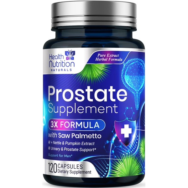 Prostate Health Supplements for Men - Potent 3X Formula with