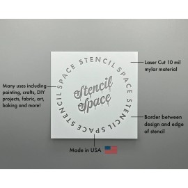 Stencil Space School Of Fish Stencil, Reusable Mylar Craft Stencil, 393 - 8x10 inch stencil