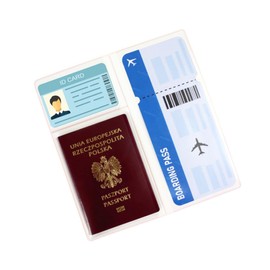 COLLECTOR - Multifunctional Case for Travel documents, ID, Plane Ticket, Passport, Business Card, Holiday Travel Agency, Document Wallet - Multicolor (Black)