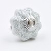 Grey Detailed Floral Pattern Ceramic Knob, Pull, Handle, for Cupboards,