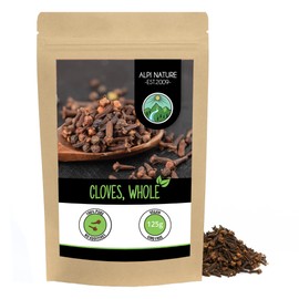 Whole cloves (125g, 4.4 oz), gently dried, 100% natural, vegan